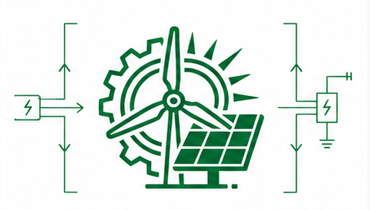 Illustration of Indigenous Resource Utilization with wind and solar